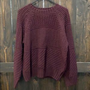 Burgundy boyfriend sweater